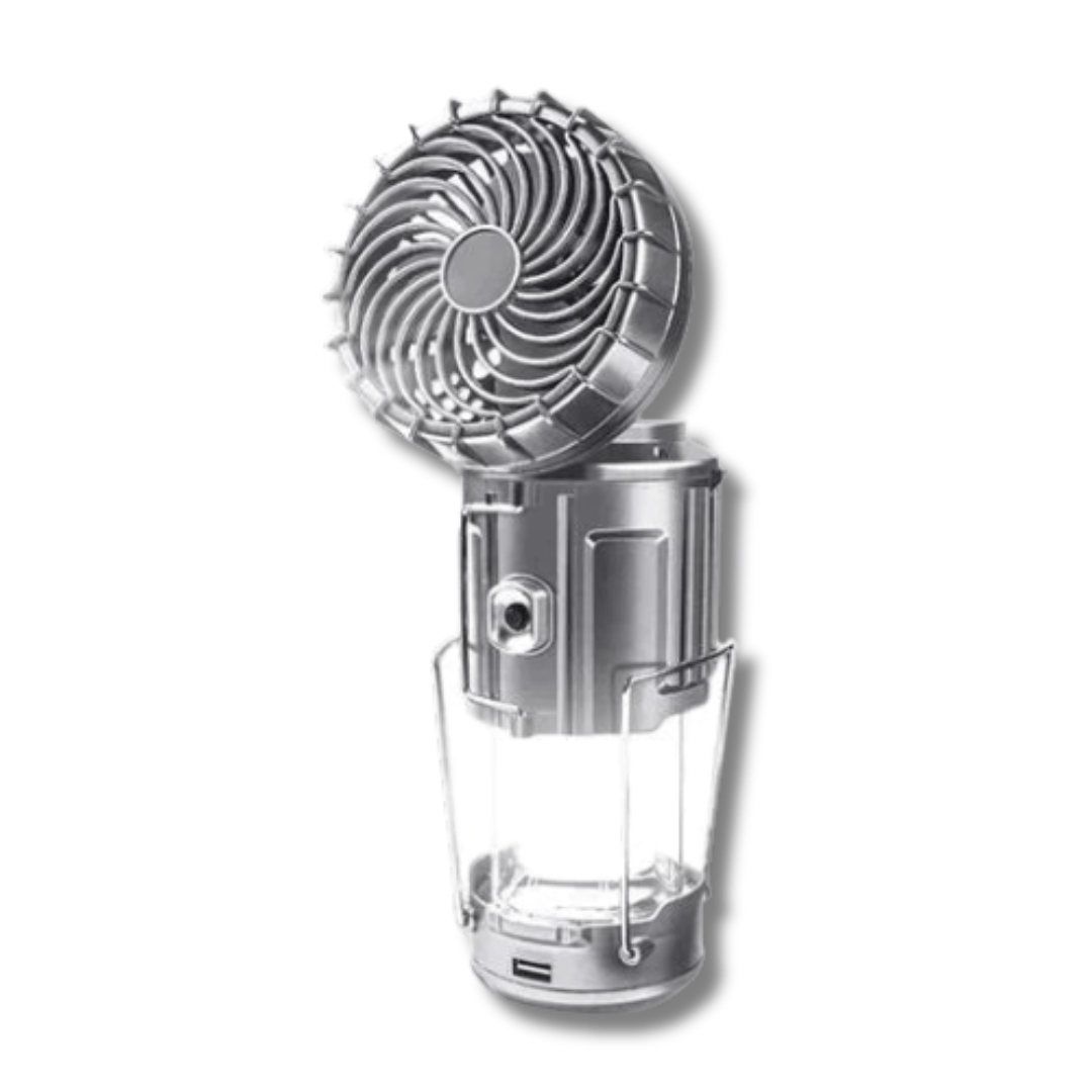 Tragbare LED - Campinglampe mit Ventilator - Klarwen