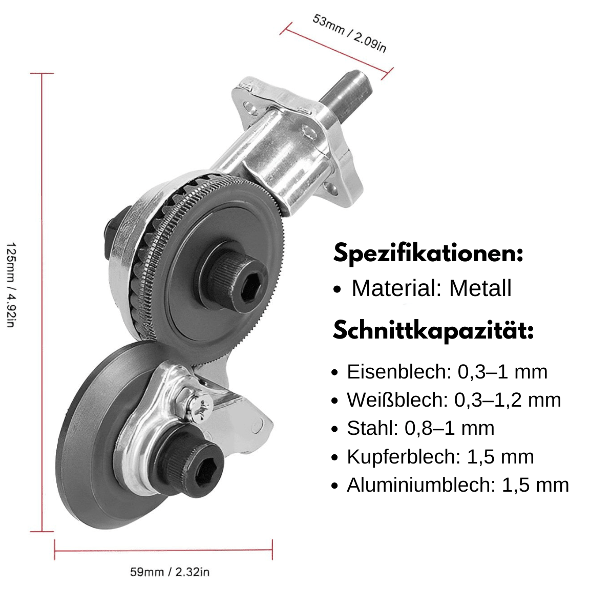 Elektrischer Blechschneider für Bohrmaschinen - Klarwen