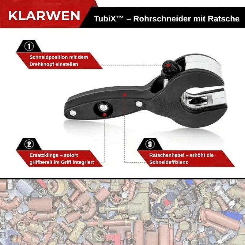 TubiX™ – Rohrschneider mit Ratsche - Klarwen