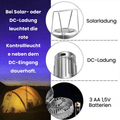 Tragbare LED - Campinglampe mit Ventilator - Klarwen