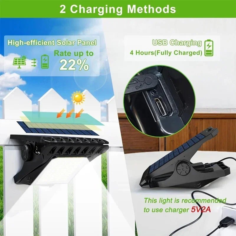 Luxclip™ – Solarbetriebene Clip - Lampe - Klarwen
