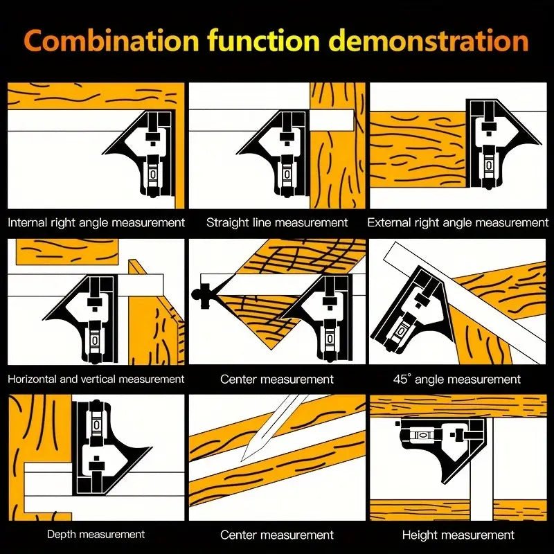 AdjustRule™ – Werkzeuge Verstellbarer Kombinationswinkel | 50% Rabatt - Klarwen