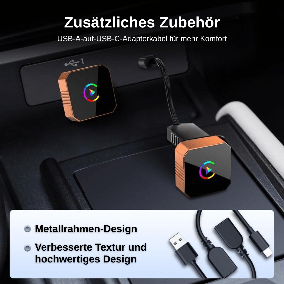 AirLink™ – Kabelloser CarPlay & Android Auto Adapter - Klarwen