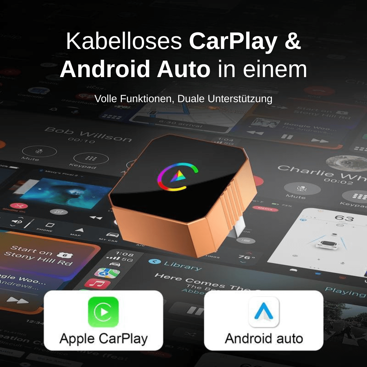 AirLink™ – Kabelloser CarPlay & Android Auto Adapter - Klarwen