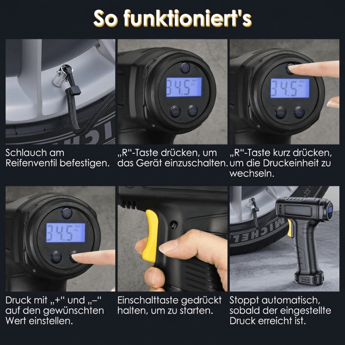 AirVolt™ – Kabelloser Reifenfüller - Klarwen