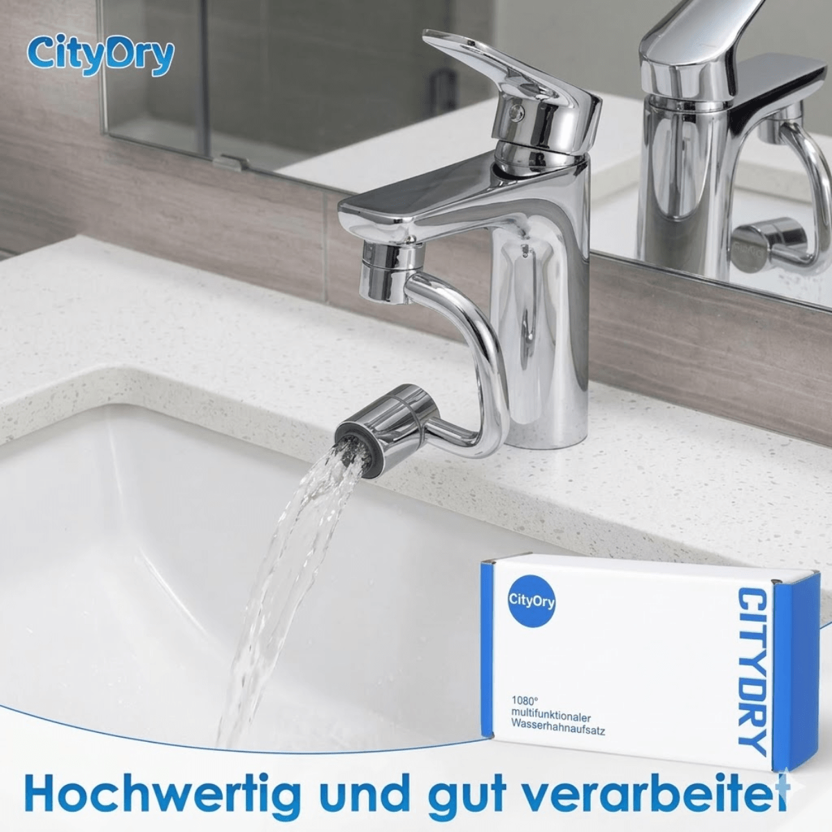 AquaControl™ – Drehbarer Wasserhahnaufsatz - Klarwen