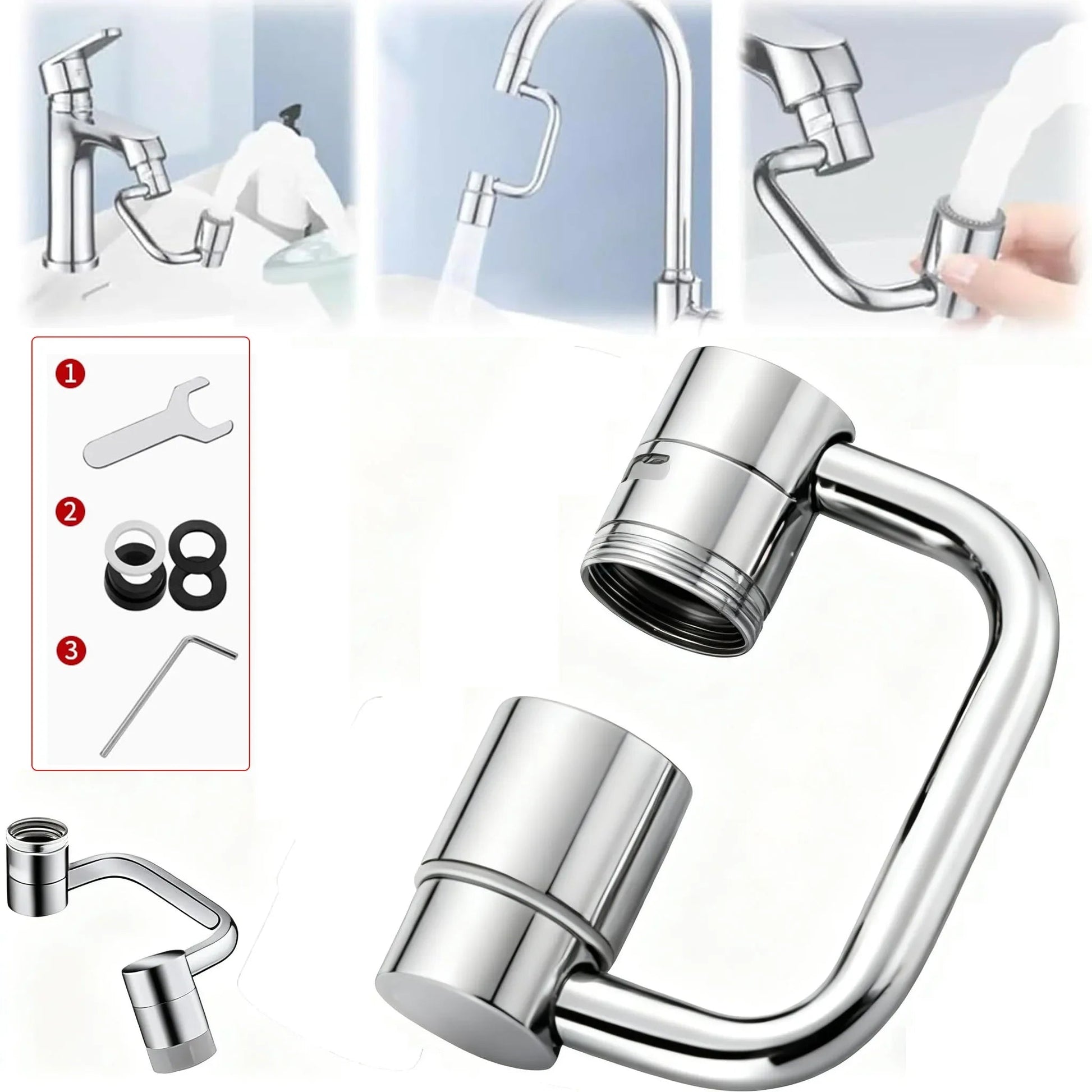 AquaControl™ – Drehbarer Wasserhahnaufsatz - Klarwen