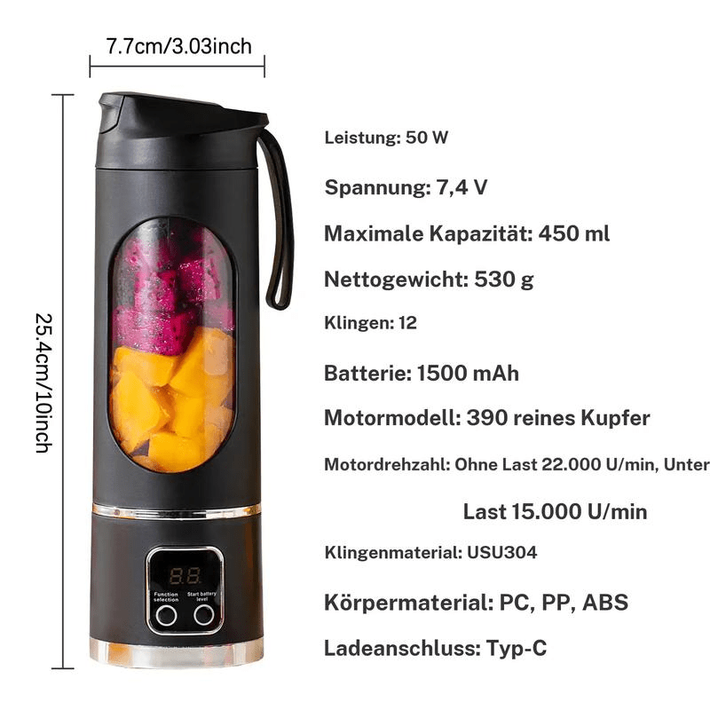 BlendGo™ – Intelligenter Tragbarer Mixer - Klarwen