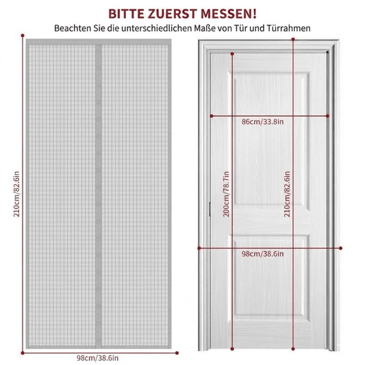 BreezeGuard™ – Selbstschließendes Fliegengitter mit Magnetverschluss - Klarwen