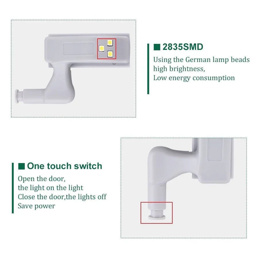 CabinBright™ – Scharnier - LED - Leuchten für Schränke | 5 + 5 Gratis - Klarwen