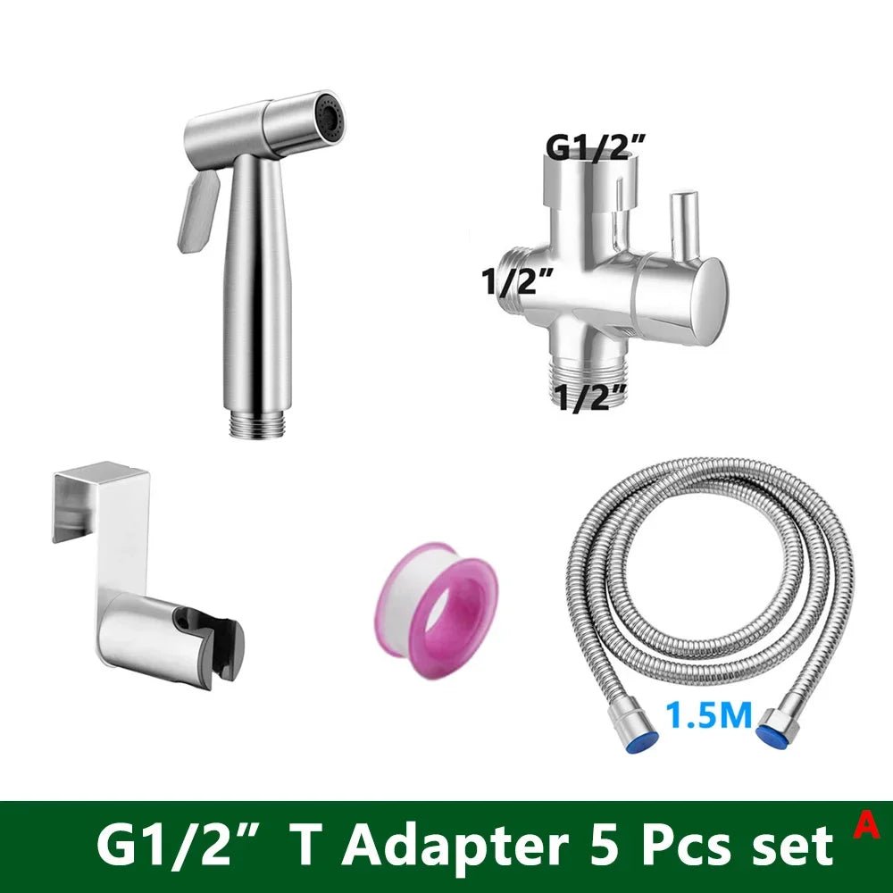 CleanJet™ – Hand - Bidet Sprühkopf - Set mit Schlauch & T - Adapter - Klarwen