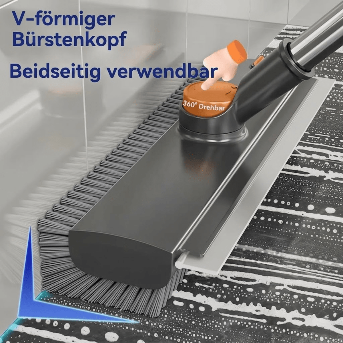 CleanSweep™ – 360° Reinigungsbürste mit Teleskopstiel - Klarwen