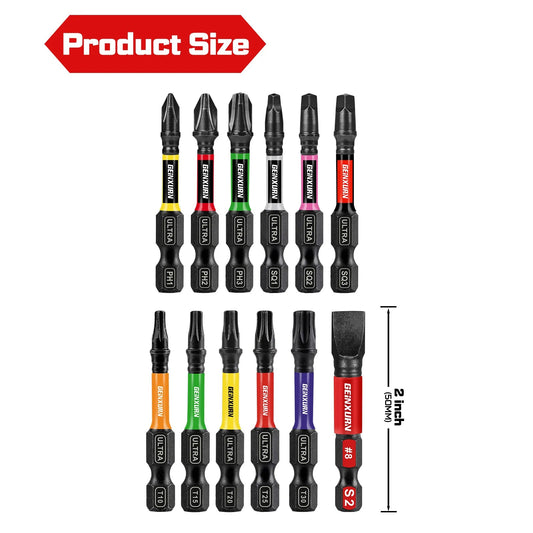 ColorTorque™ – 13tlg. Impact - Schrauberbit - Set aus S2 - Stahl - Klarwen