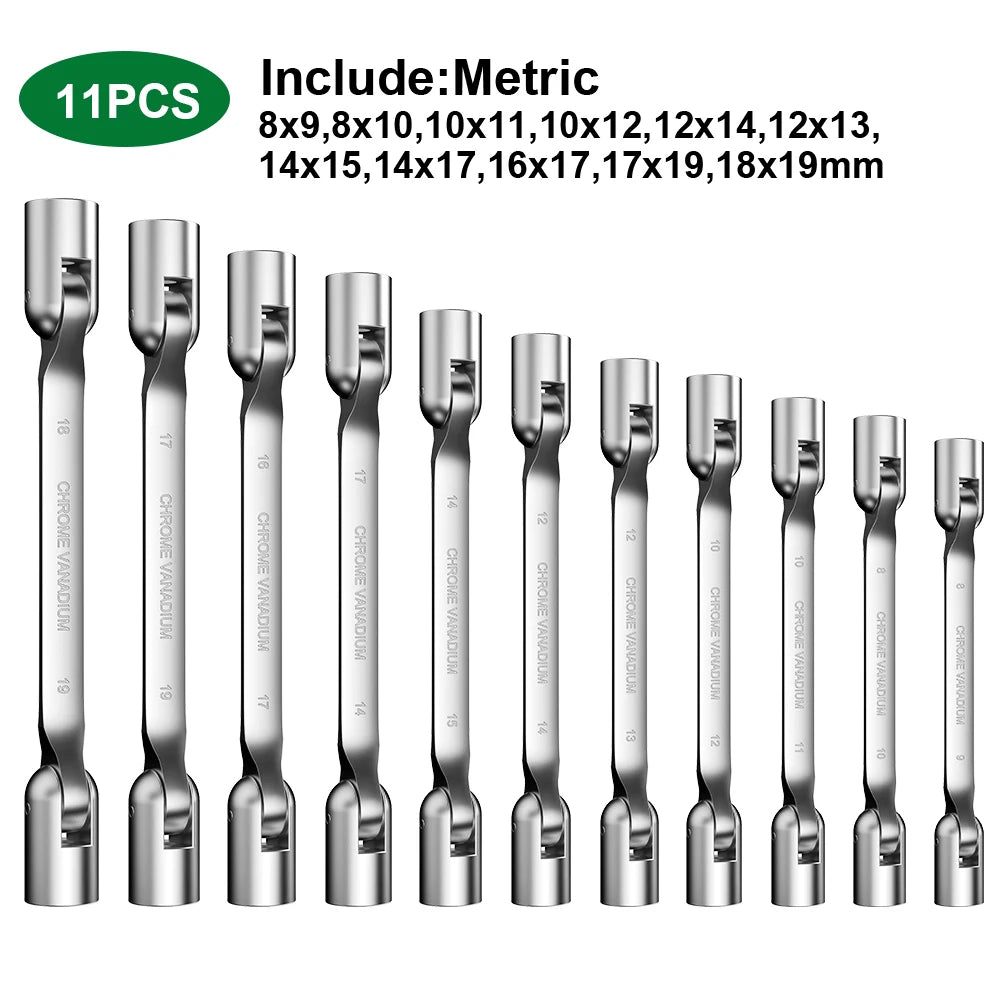 Double End Swivel - Socket Wrench – CR - V Stahl Gelenk - Steckschlüssel - Klarwen