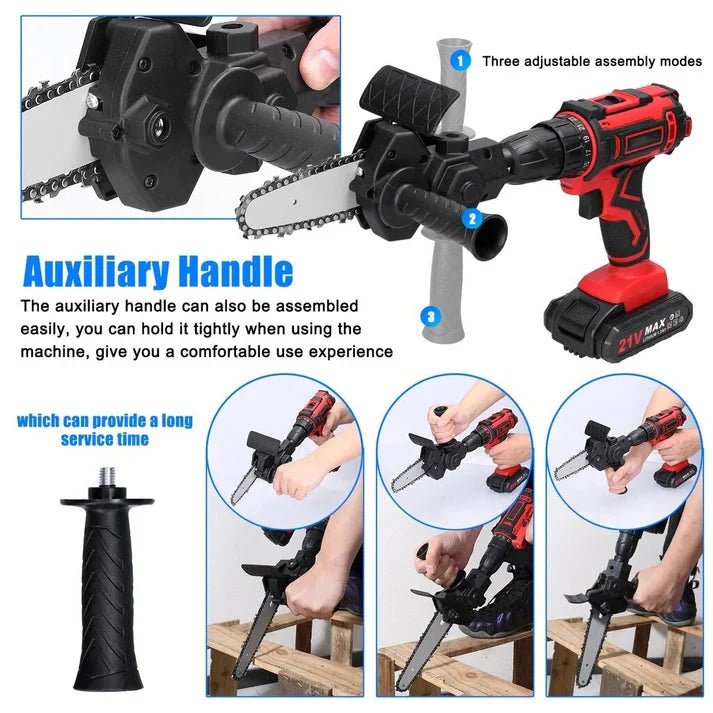 DrillSaw™ – 4/6 - Zoll - Bohreradapter für Kettensäge | 50% Rabatt - Klarwen