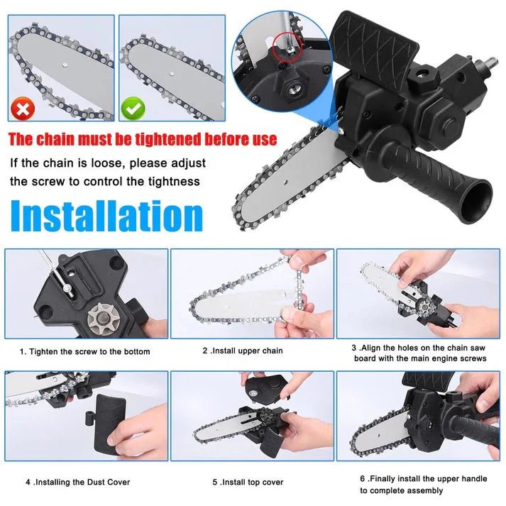 DrillSaw™ – 4/6 - Zoll - Bohreradapter für Kettensäge | 50% Rabatt - Klarwen