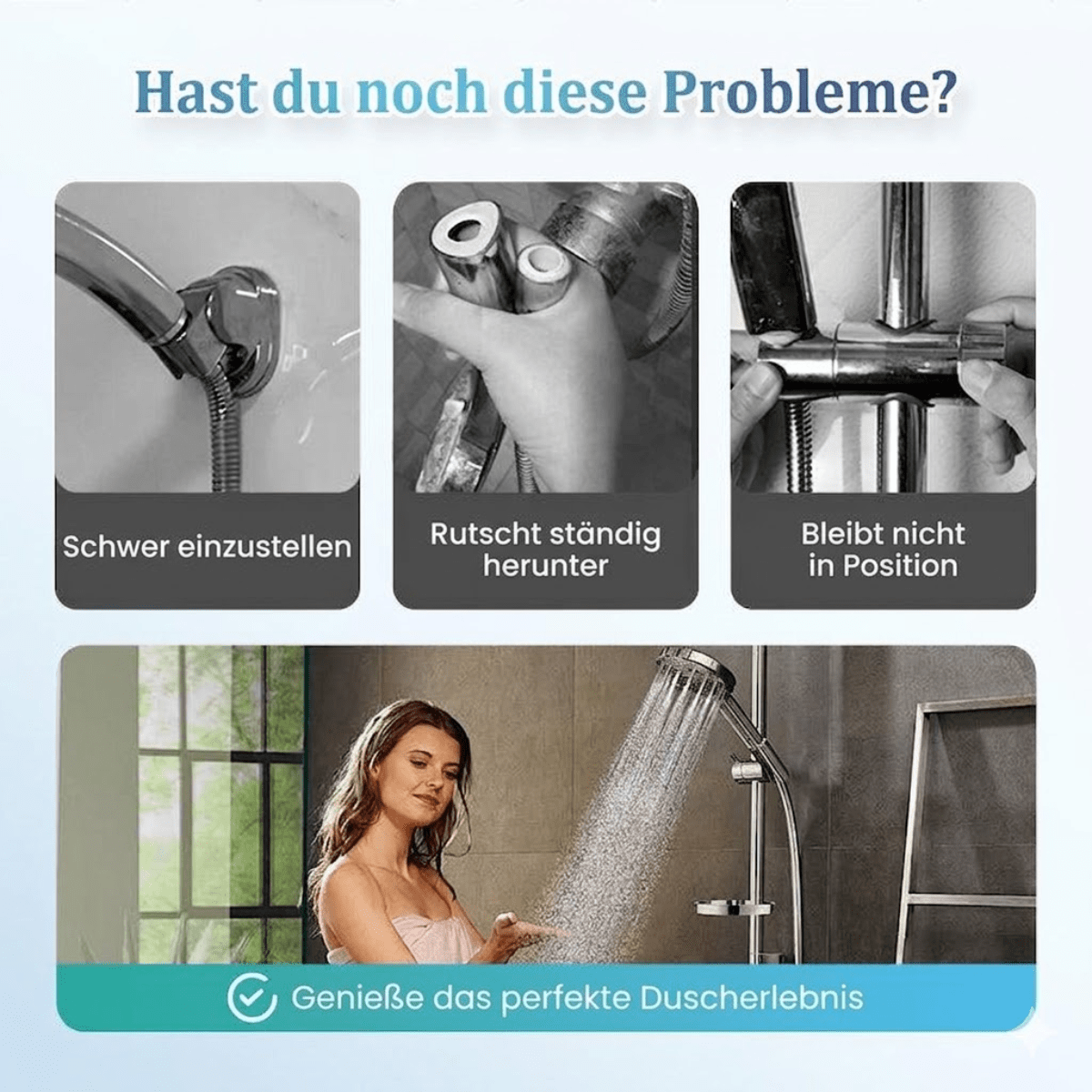 FlexHold™ – Duschhalter ohne Bohren - Klarwen