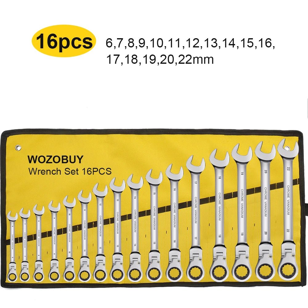 FlexiWrench™ – Ratschen - Ringschlüssel Set mit Flexkopf - Klarwen