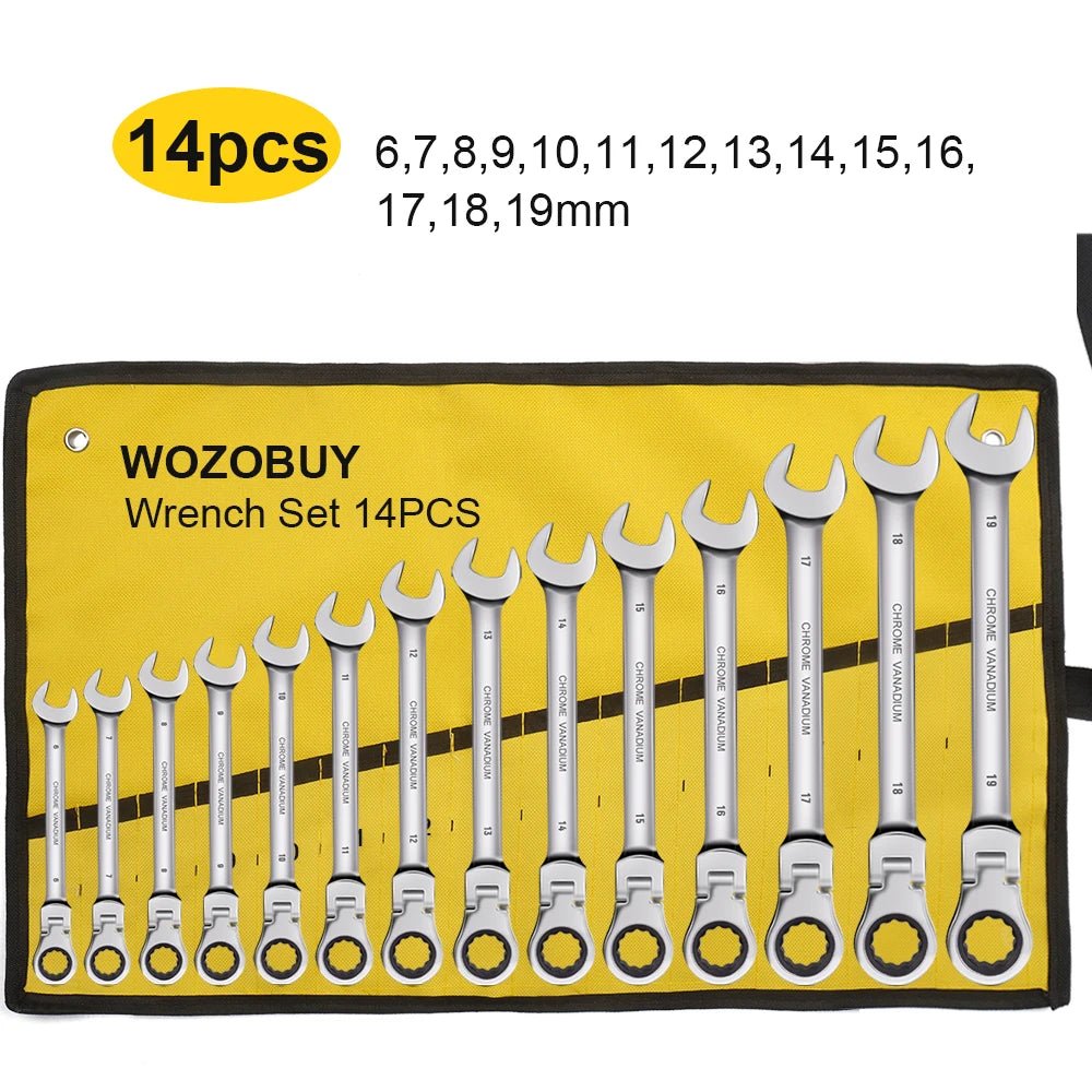 FlexiWrench™ – Ratschen - Ringschlüssel Set mit Flexkopf - Klarwen