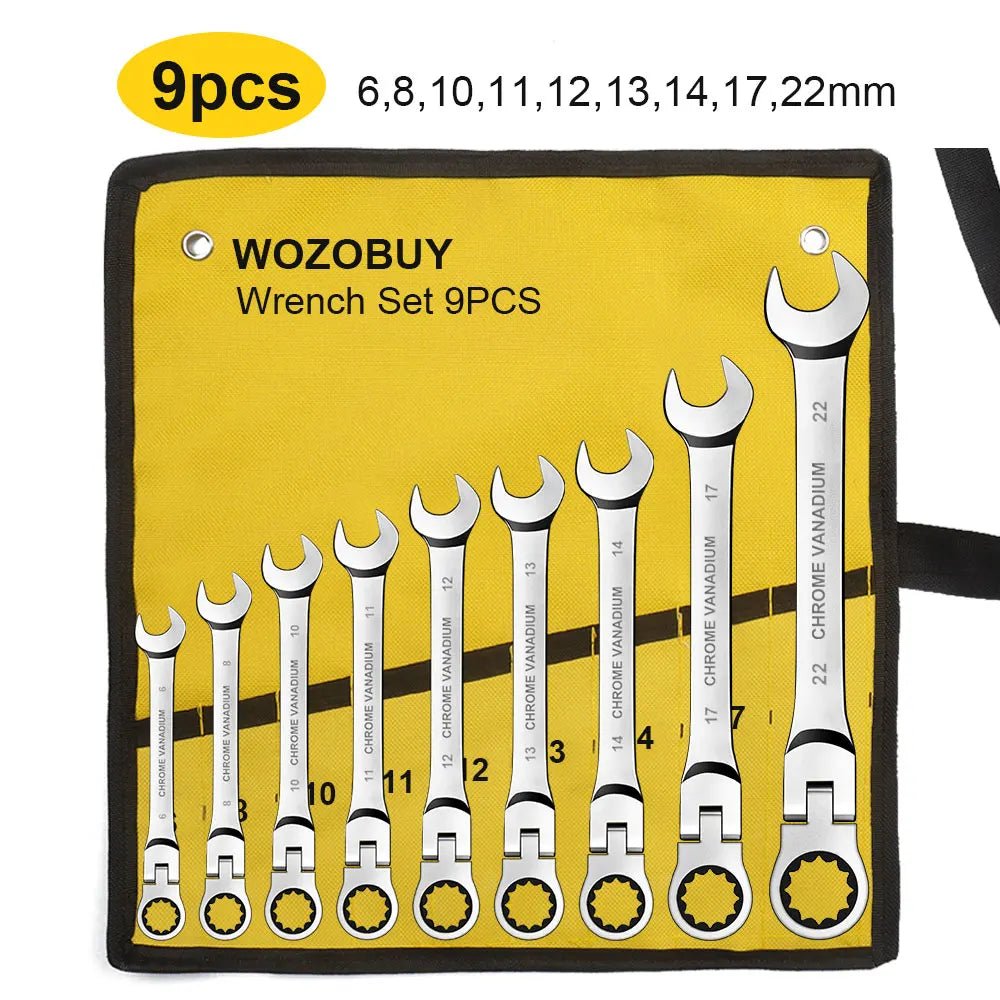 FlexiWrench™ – Ratschen - Ringschlüssel Set mit Flexkopf - Klarwen