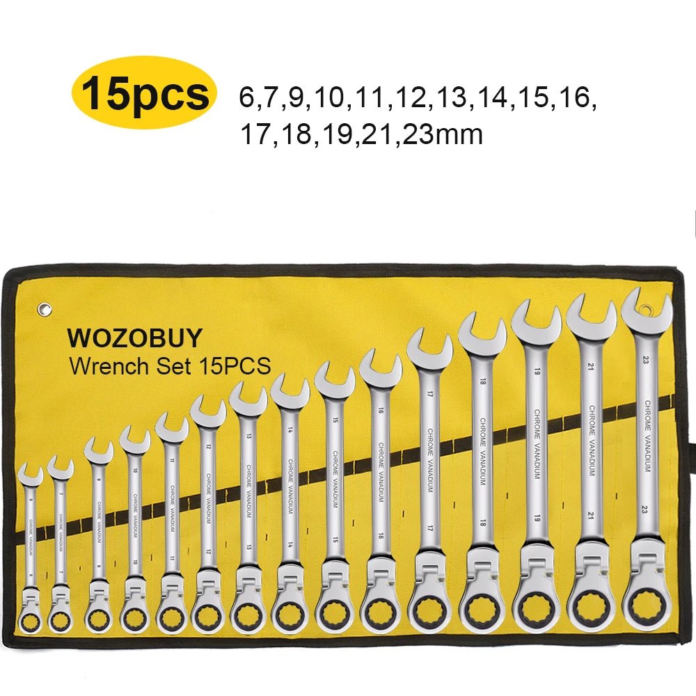 FlexiWrench™ – Ratschen - Ringschlüssel Set mit Flexkopf - Klarwen