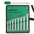 FlexiWrench™ – Ratschen - Ringschlüssel - Set mit Flexkopf (8–22mm) + Tragetasche - Klarwen