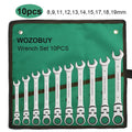 FlexiWrench™ – Ratschen - Ringschlüssel - Set mit Flexkopf (8–22mm) + Tragetasche - Klarwen