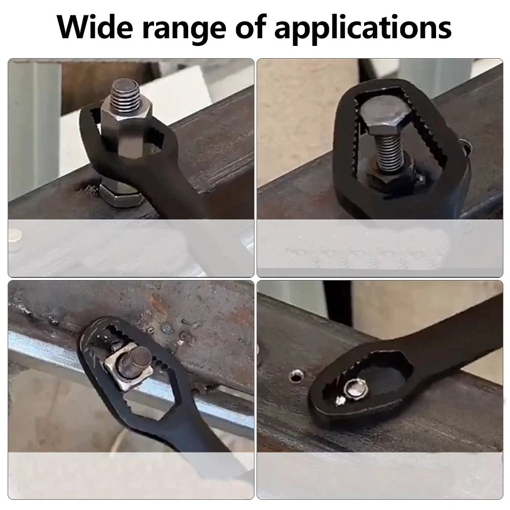 FlexiWrench™ – Universeller Doppelkopf - Selbstspannschlüssel (3–22 mm, Cr - V - Stahl) - Klarwen