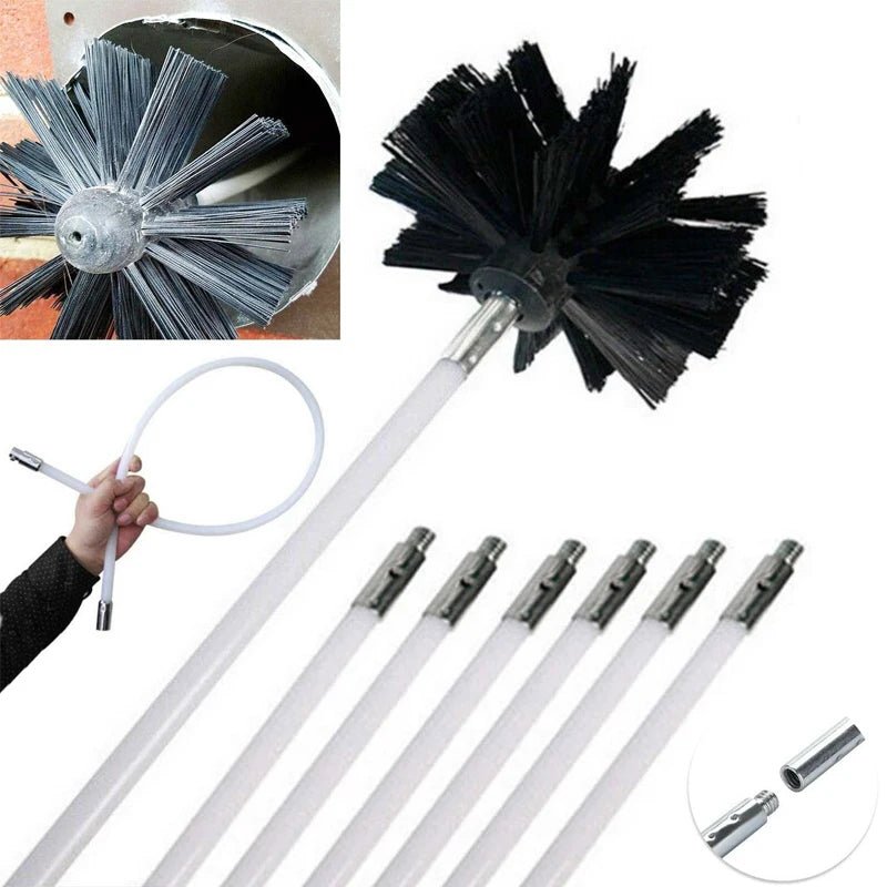FlueFlex™ – Flexibles Reinigungsset für Kamin & Trockner - Klarwen