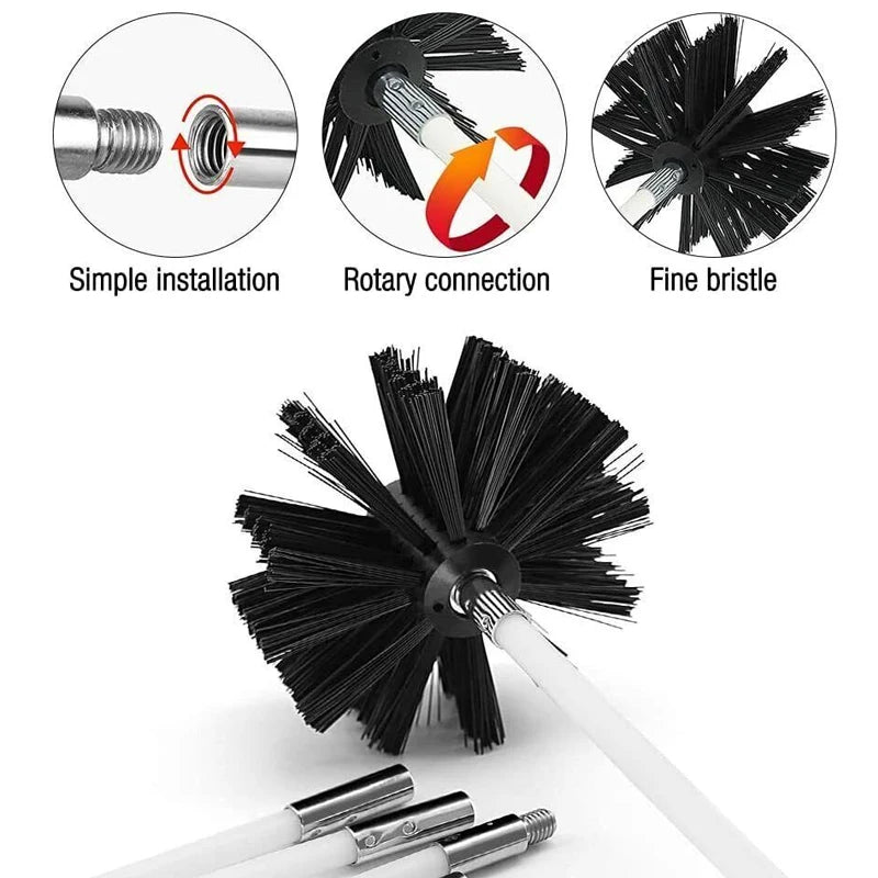 FlueFlex™ – Flexibles Reinigungsset für Kamin & Trockner - Klarwen