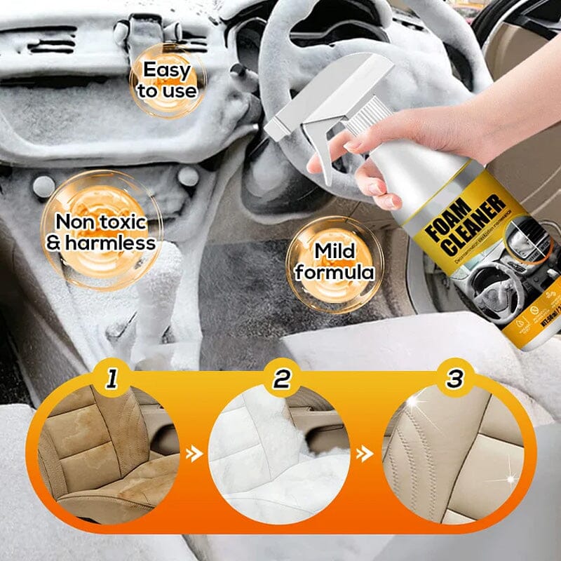 FoamClean™ – Leistungsstarker Fleckentferner für Mehrere Oberflächen | 1 + 1 Gratis - Klarwen