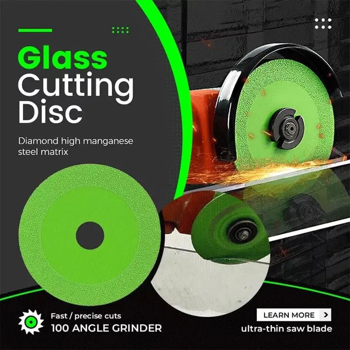 GlassDisc™ – Für Trocken - & Nassschnitt sowie präzise, lange Schnitte [1 + 1 Gratis] - Klarwen