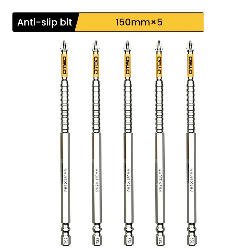 GripBit™ – Magnetische PH2 Schrauberbits aus S2 - Stahl, Anti - Rutsch & Schlagfest (25–150mm) - Klarwen