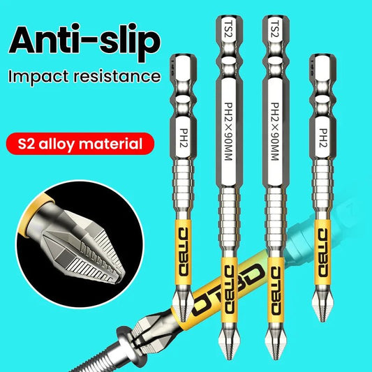 GripBit™ – Magnetische PH2 Schrauberbits aus S2 - Stahl, Anti - Rutsch & Schlagfest (25–150mm) - Klarwen