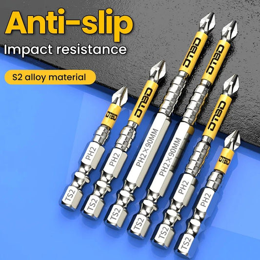 GripBit™ – Magnetische PH2 Schrauberbits aus S2 - Stahl, Anti - Rutsch & Schlagfest (25–150mm) - Klarwen