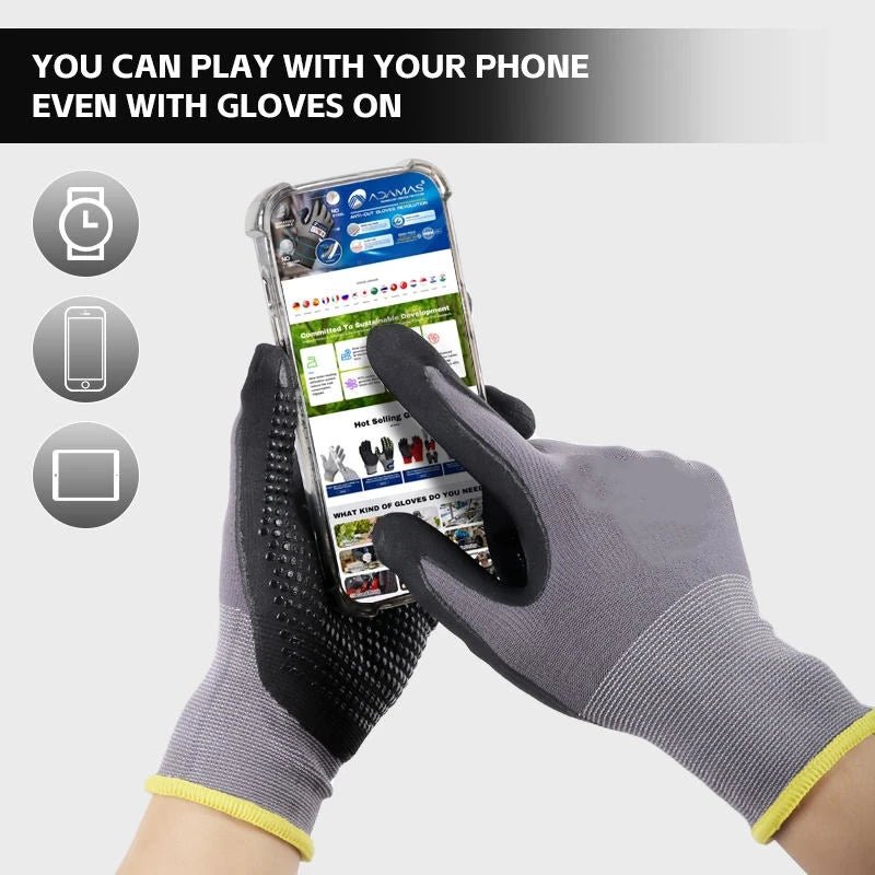 GripLite™ – Nitril - beschichtete Präzisionshandschuhe mit Punkt - Griff - Klarwen