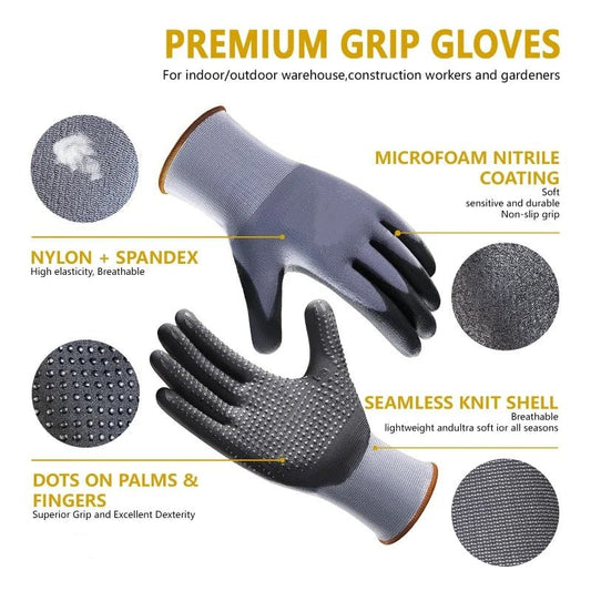 GripLite™ – Nitril - beschichtete Präzisionshandschuhe mit Punkt - Griff - Klarwen