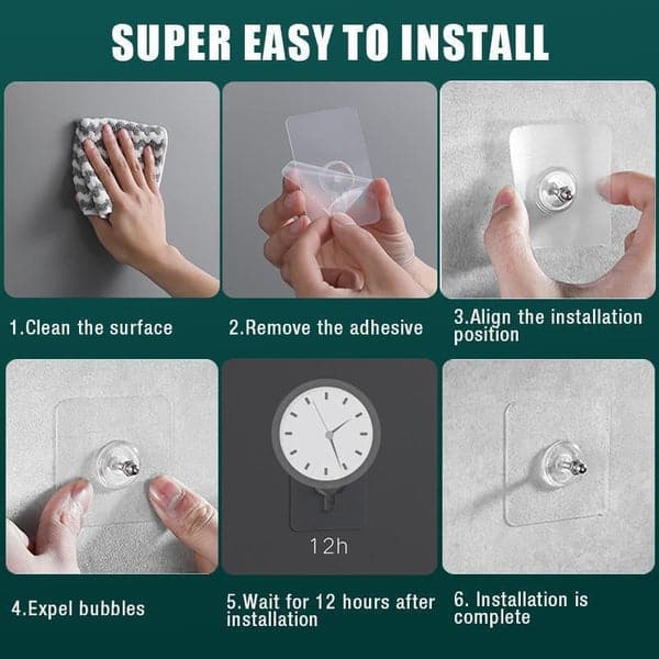 InvisGrip™ – Selbstklebende Wandhaken (10stk) | 5 + 5 Gratis - Klarwen