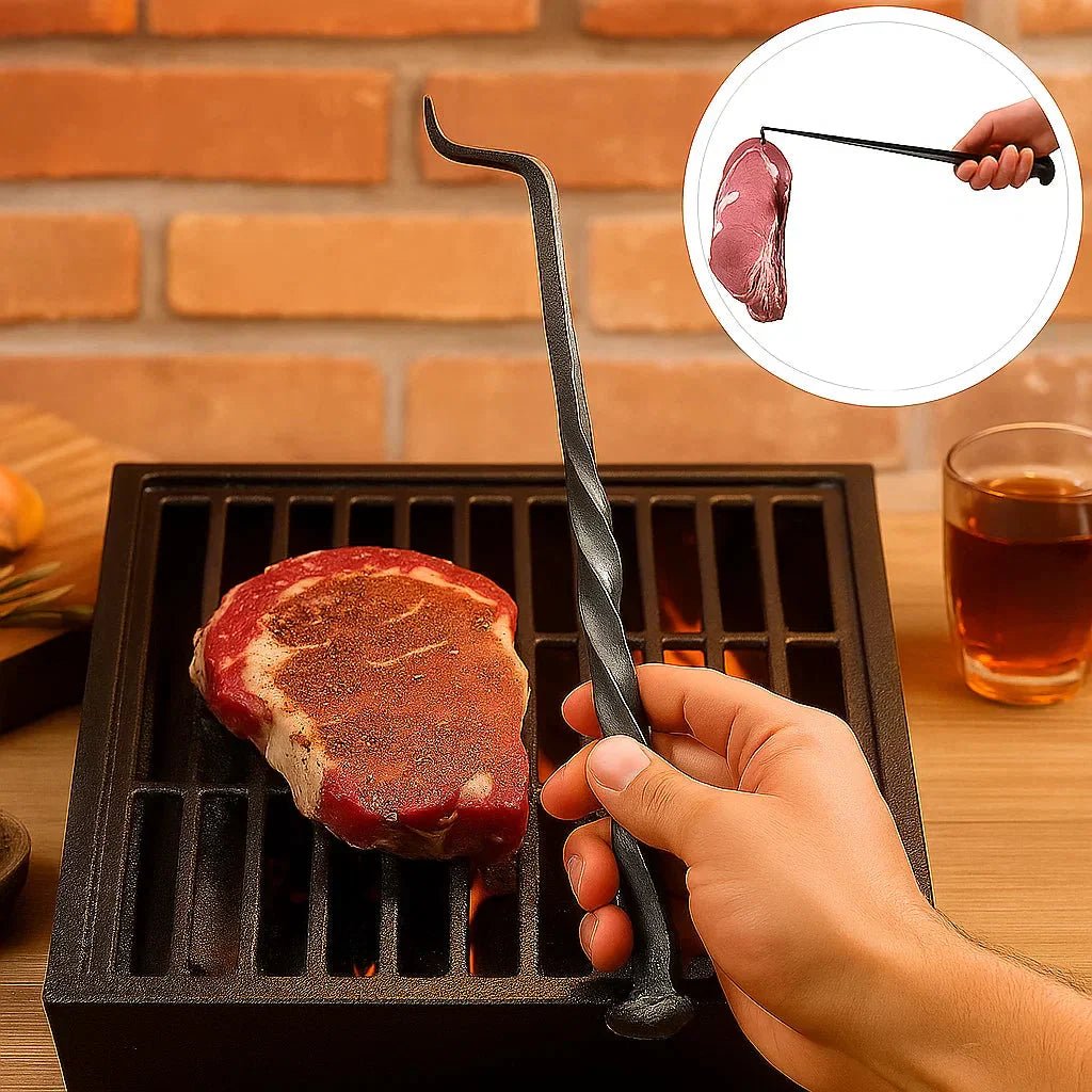 IronFlip™ – Handgeschmiedeter Grillwender – Sicheres Wenden am Grill [50 % Rabatt] - Klarwen