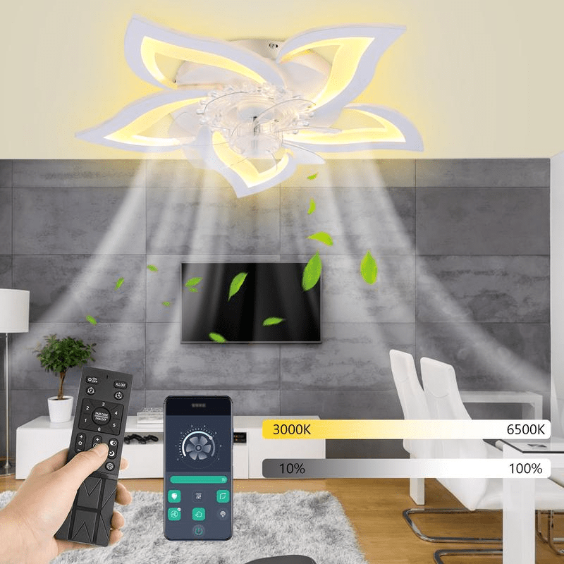 LumaFlow™ – LED Deckenleuchte mit leisem Ventilator - Klarwen