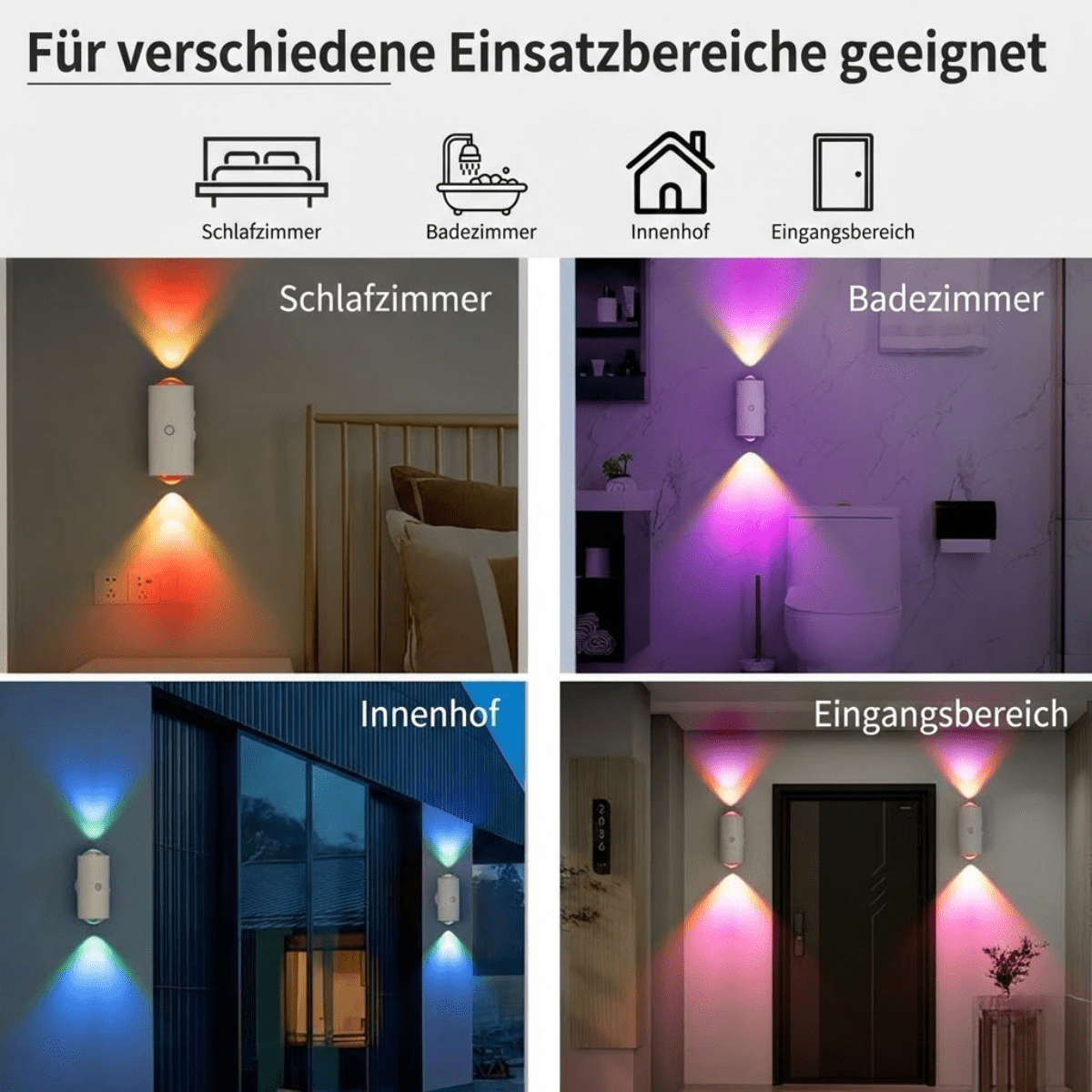 LumiAura™ – Intelligente Sensor - Wandleuchte mit Magnetmontage - Klarwen