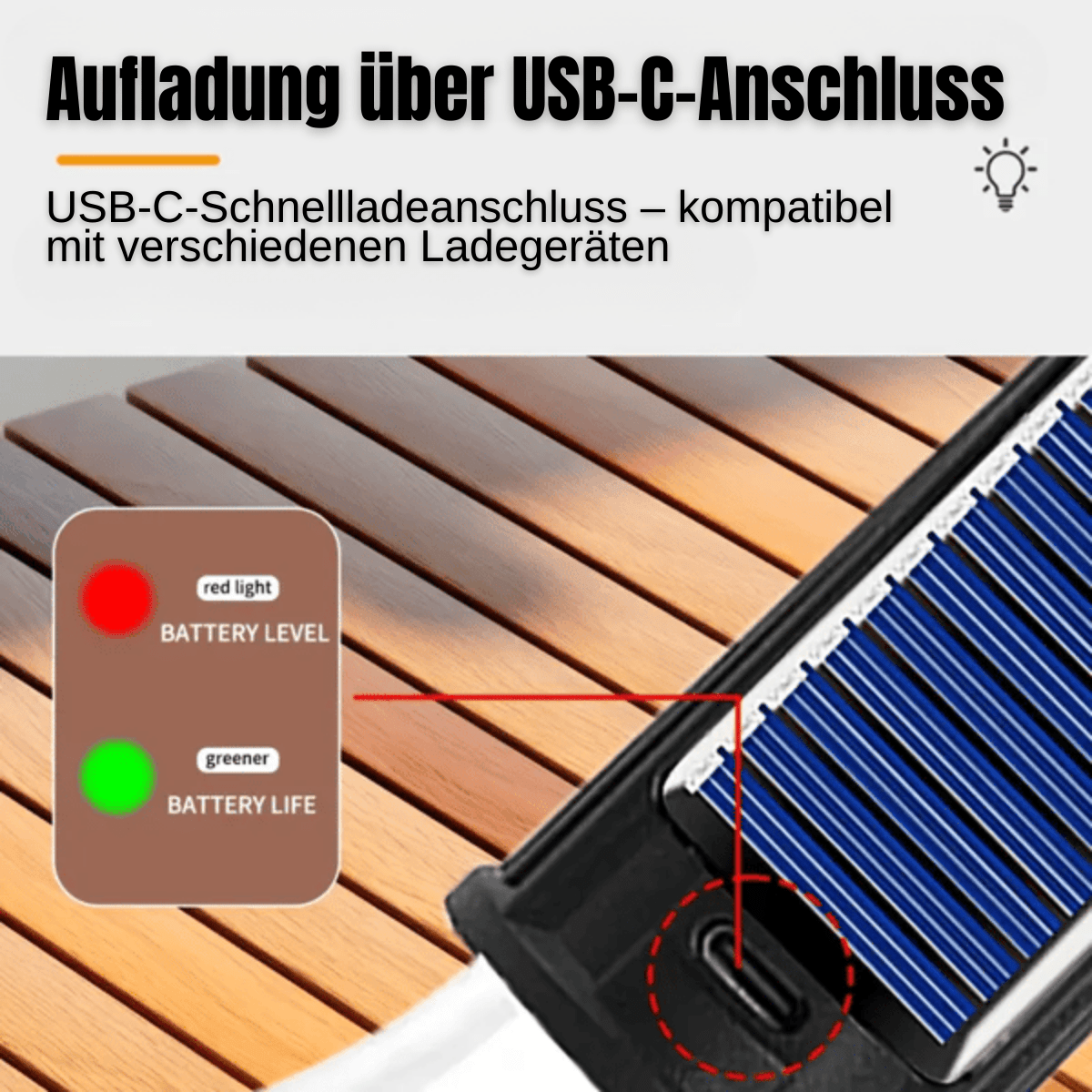 LumiCore™ – Solar & USB Notfall - und Campinglampe - Klarwen