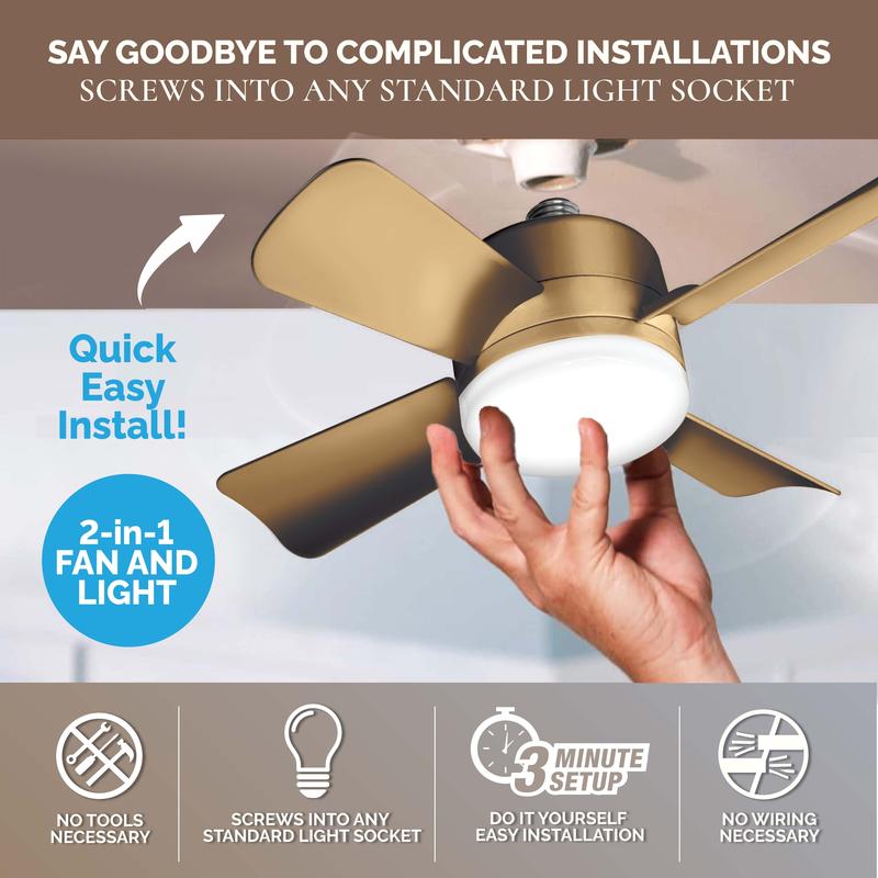 LumiFan™ – Ventilator mit LED - Licht 2 - in - 1 - Klarwen