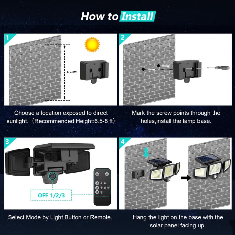 LumiGuard™ – Solarbetriebener LED - Strahler mit Bewegungsmelder - Klarwen
