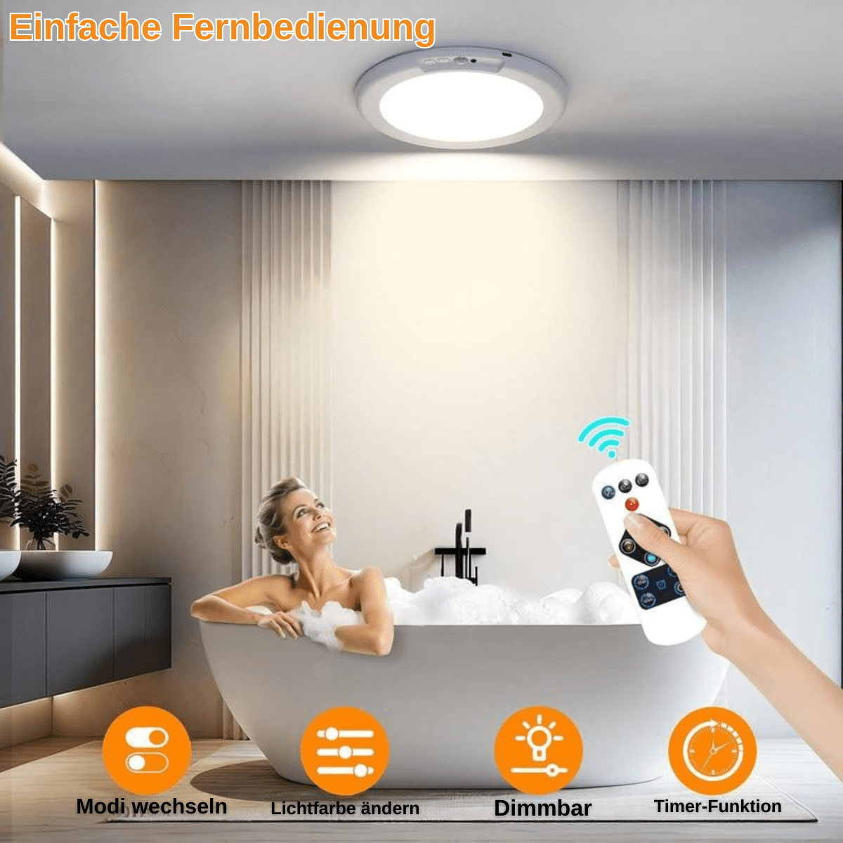 LumiNest™ – Kabellose Deckenleuchte mit Sensor - Klarwen