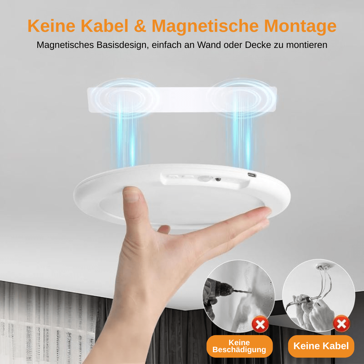 LumiNest™ – Kabellose Deckenleuchte mit Sensor - Klarwen