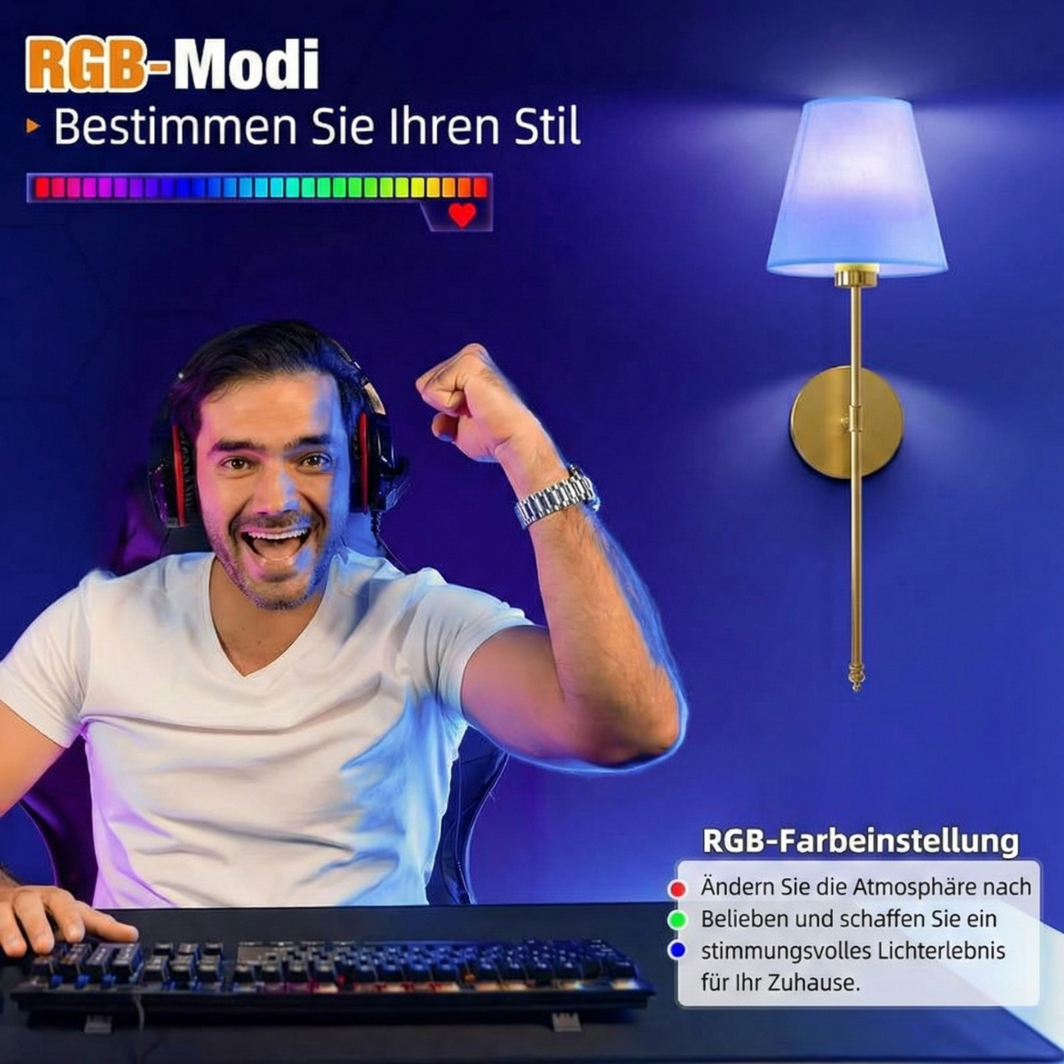 LumiWall™ – Kabellose Design - Wandleuchte - Klarwen