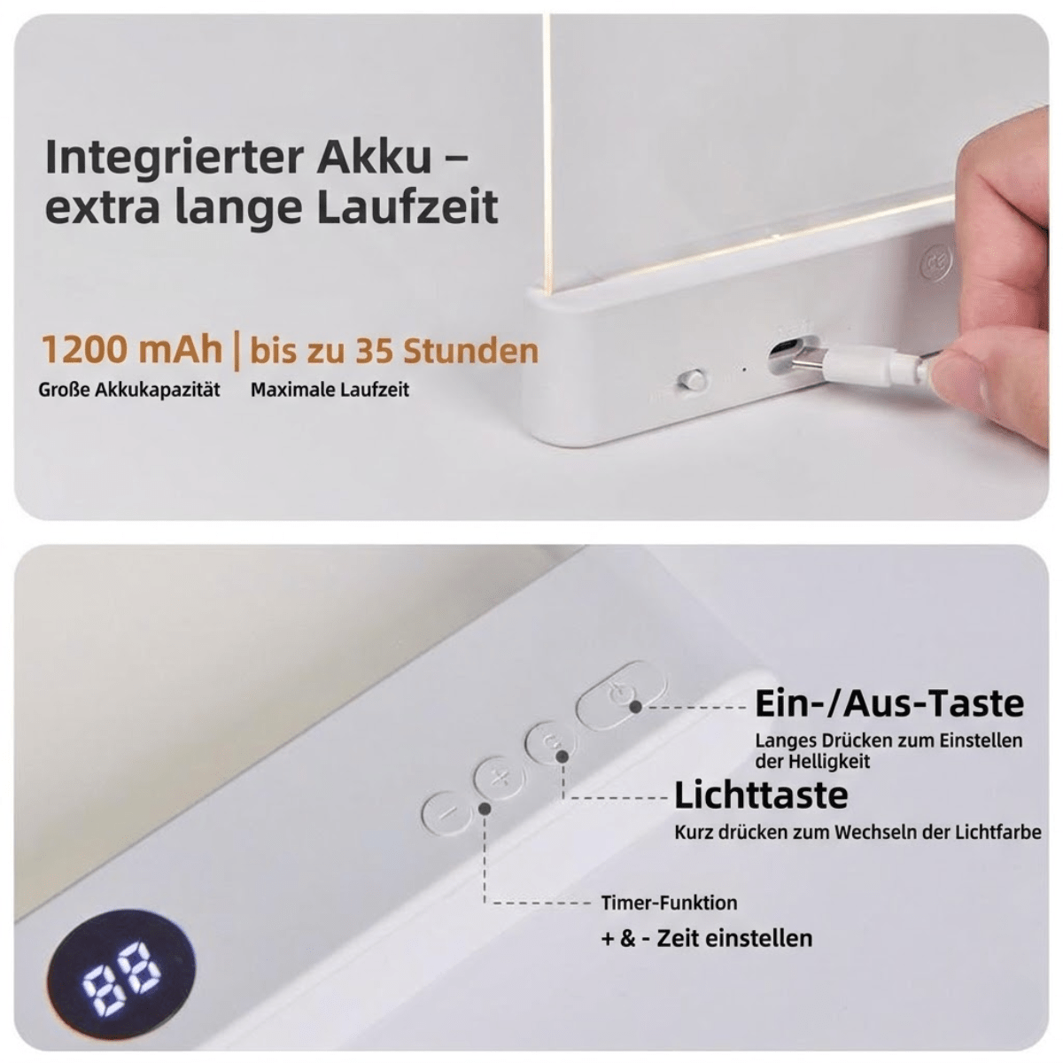 LuxPage™ – LED Leselicht für ganze Buchseiten - Klarwen