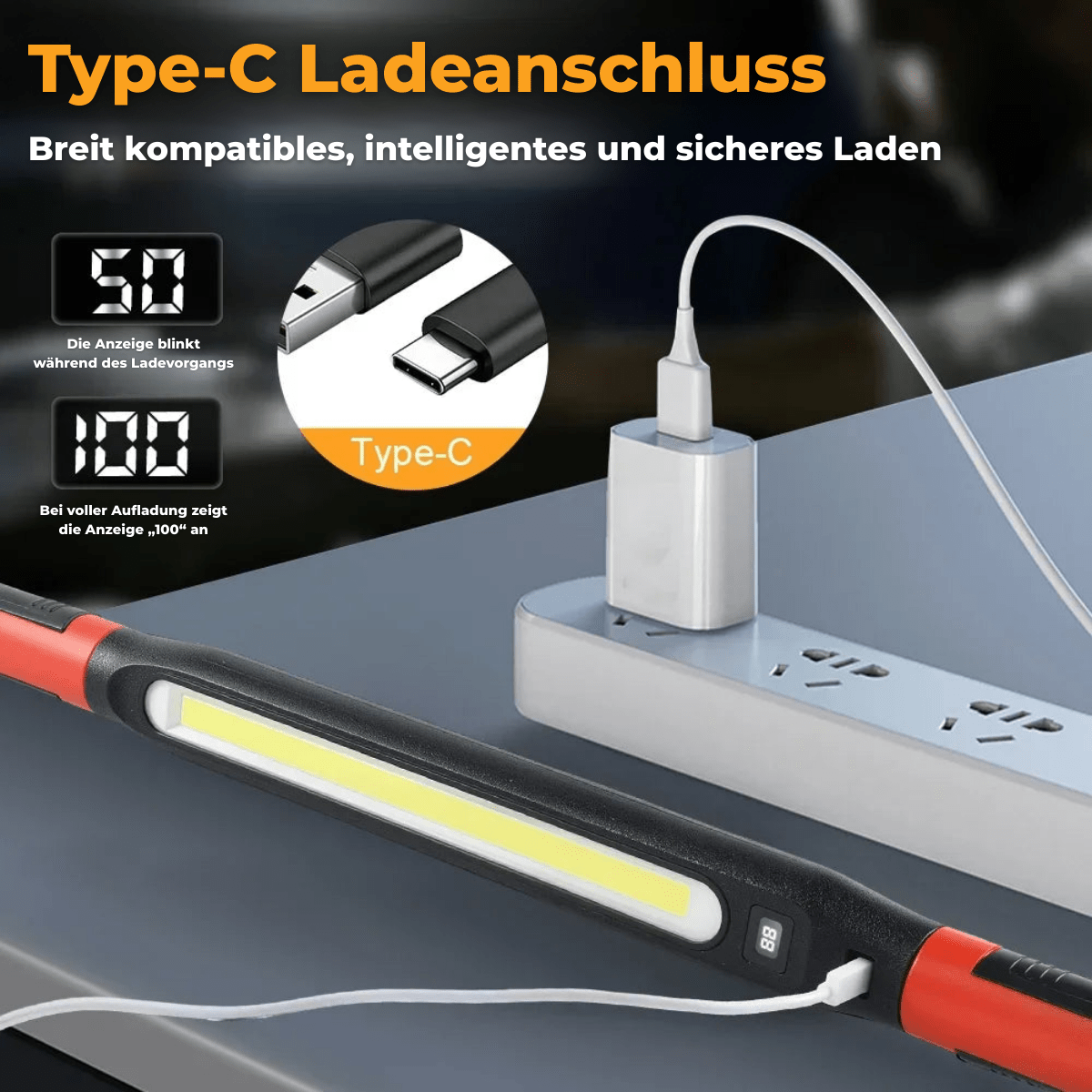 MagnaLite™ – Magnetische COB - Arbeitslampe - Klarwen