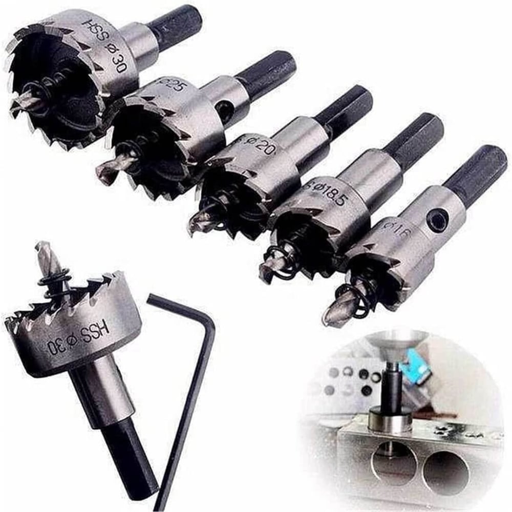MetalDrill™ - Hochleistungs - Hartmetall - Kernbohrer - Set für Metall (5 Stück) [50% Rabatt] - Klarwen